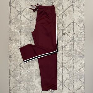 Women’s maroon tracksuit pants